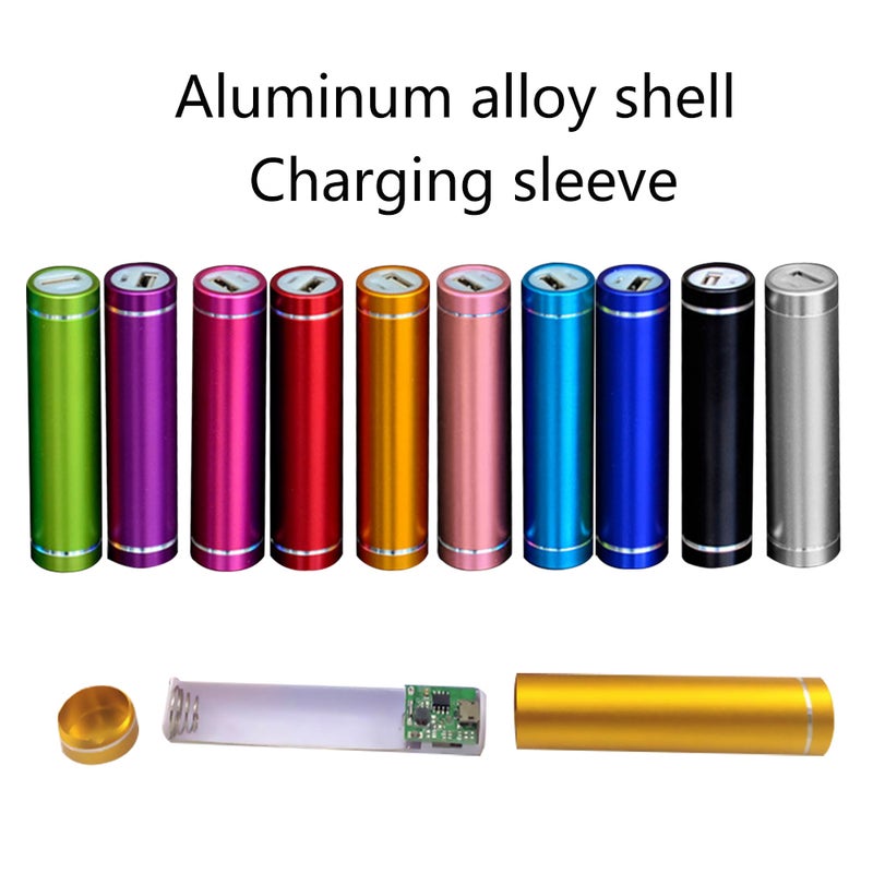Portable USB Battery Phone Charger Case Silver  - Image 2