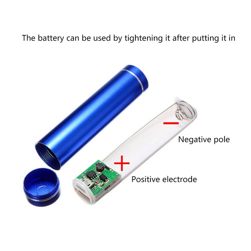 Portable USB Battery Phone Charger Case Silver  - Image 3