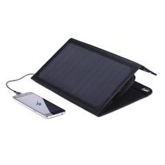 dodocool 12W 10000mAh Portable Foldable Dual USB Solar Charger Power Bank Black  - Image 1