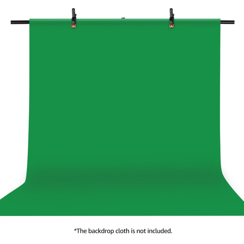 ANDOER - 2x2m/6.5x 6.5ft Portable Adjustable Height T-Shape Backdrop Stand Background Bracket Kit Black - Image 1