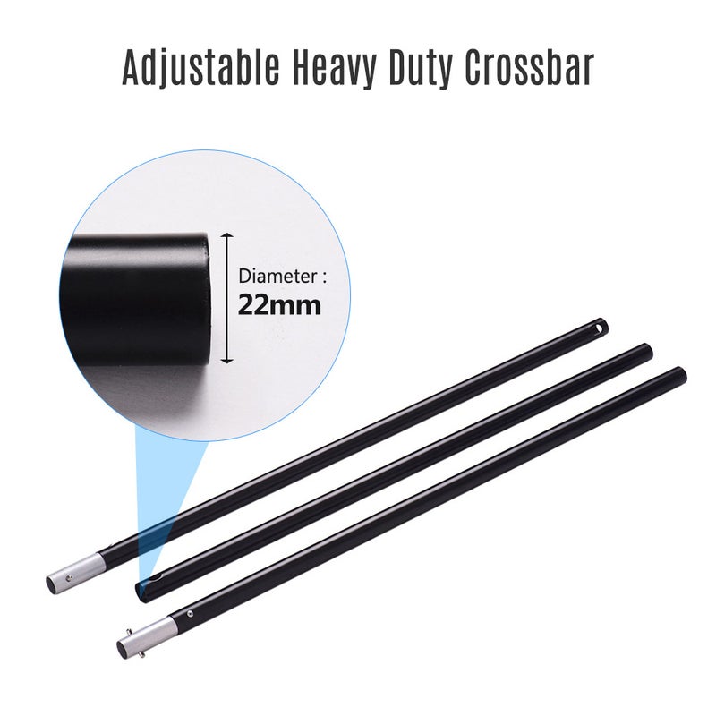 أندوير حامل خلفية تصوير ستوديو بمشبك مقاس 2×2 متر/6.6×6 بوصة بوصة بتصميم قابل لتعديل الارتفاع مع حقيبة حمل أسود - Image 4