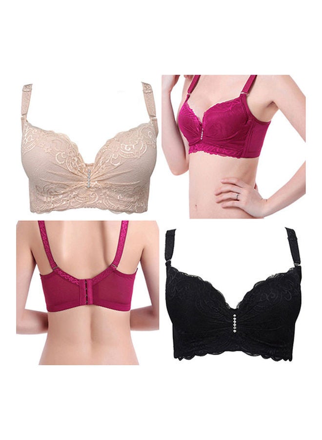 Lady Quick-Drying Lace Bra Beige  - Image 2