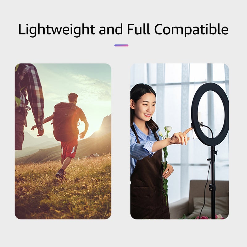 Generic - 180cm Reverse Folding Leg Light Stand Adjustable Height Four Sections Tripod Black - Image 1