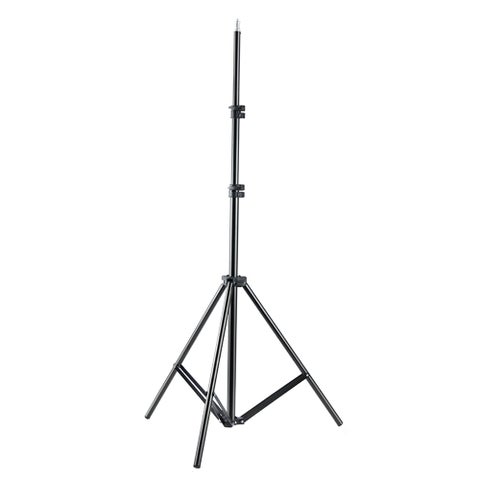 200cm Light Stand Adjustable Height Three Sections Tripod Black