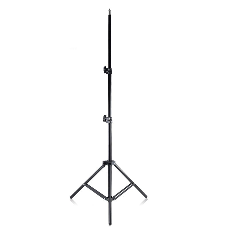 Generic 150cm Light Stand Adjustable Height Three Sections Tripod Black  - Image 1
