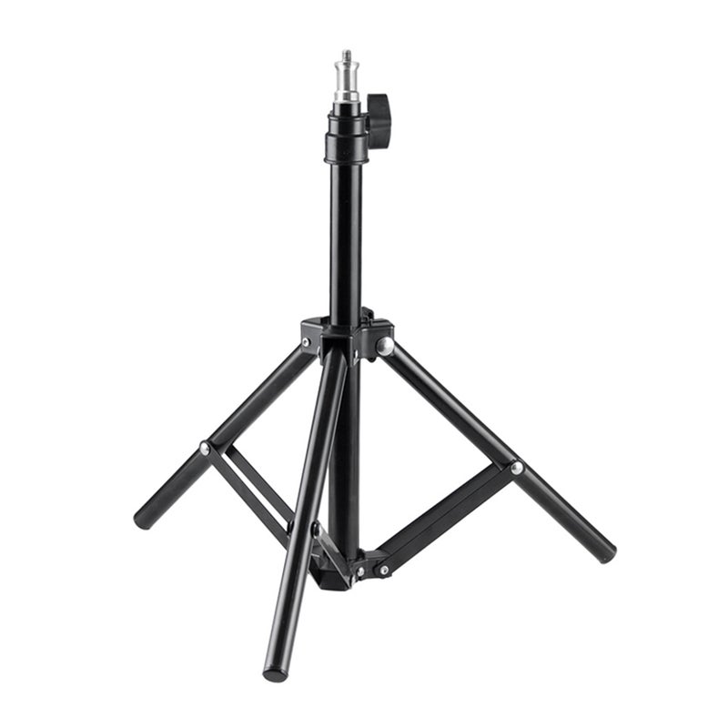 50cm Lightweight Light Stand Adjustable Height Two Sections Tripod Black  - Image 1