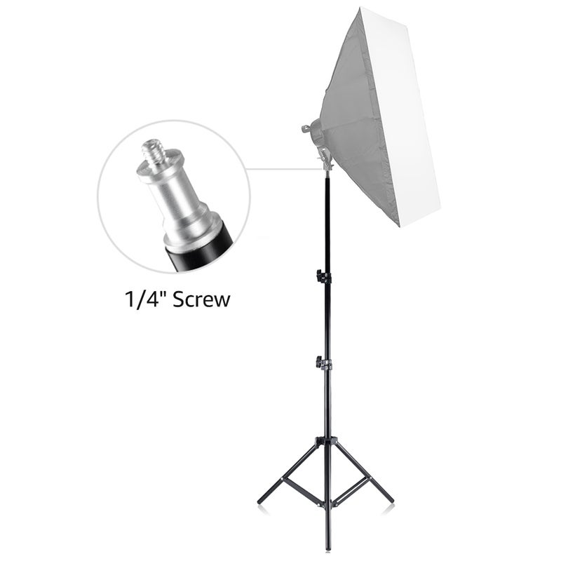 Generic 150cm Light Stand Adjustable Height Three Sections Tripod Black  - Image 2