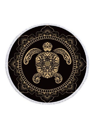 Animal Pattern Round Superfine Fiber Beach Towel With Tassel 22 x 2 x 22cm - v1605879774/N42523289A_3