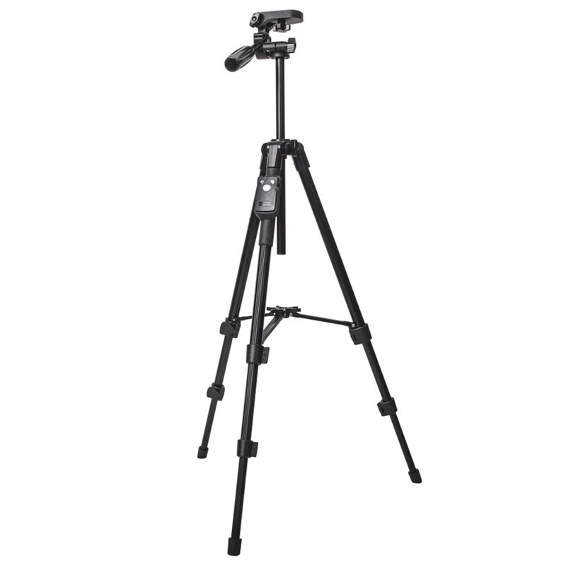 VCT-5208 1.5kg Load Capacity 125cm Portable Tripod Stand With Phone Holder Remote Shutter black - Image 3