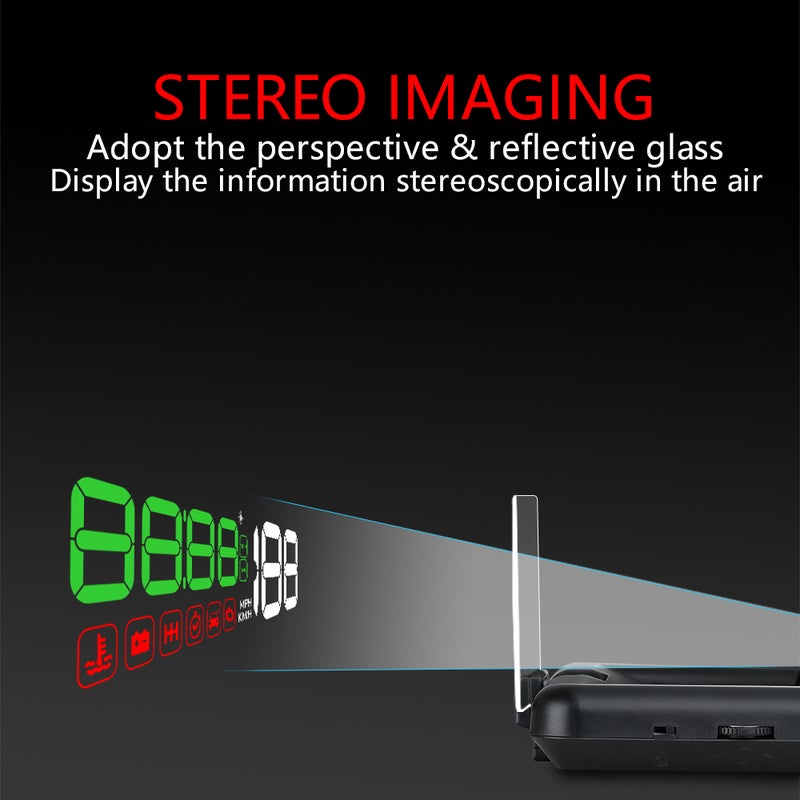 High Definition Speedometer Diagnostic OBDⅡ Fault Code Elimination Safe Driving Car Head Up Display - Image 4