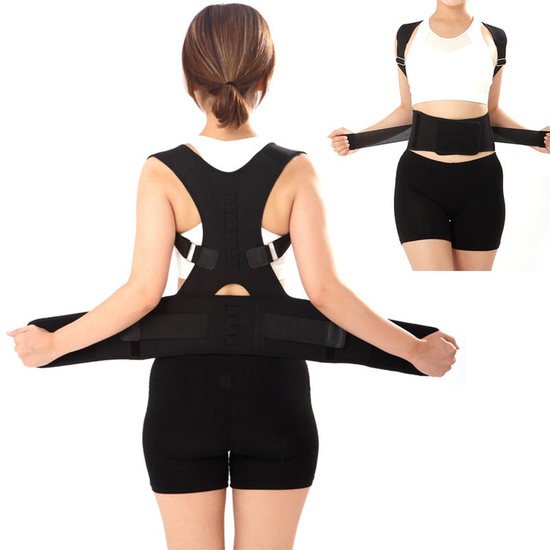 Generic Brace Shoulder Spine Back Support Magnetic Therapy Posture Corrector Belt  - Image 1
