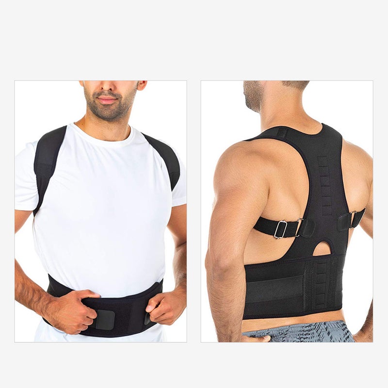 Brace Shoulder Spine Back Support Magnetic Therapy Posture Corrector Belt 20*5*19cm - v1605880043/N40810220A_6