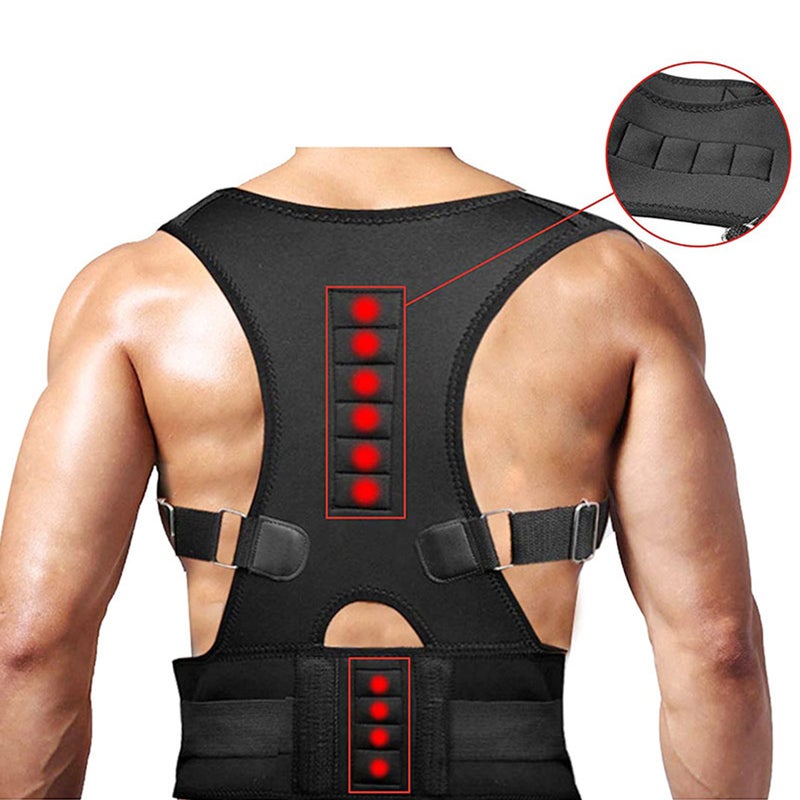 Brace Shoulder Spine Back Support Magnetic Therapy Posture Corrector Belt 20*5*19cm - v1605880044/N40810220A_2