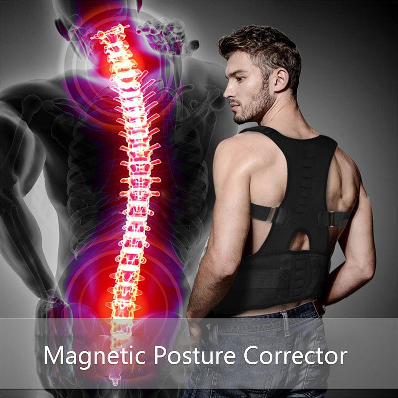 Brace Shoulder Spine Back Support Magnetic Therapy Posture Corrector Belt 20*5*19cm - v1605880044/N40810220A_5