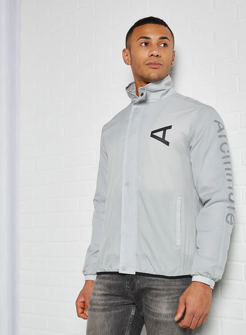 Arcminute Chest Logo Long Sleeve Jacket Light Blue