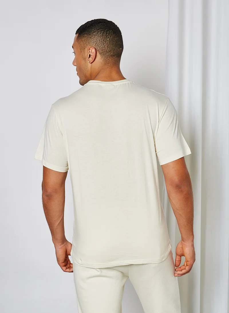 Arcminute Brand Logo Short Sleeve T-Shirt Off White