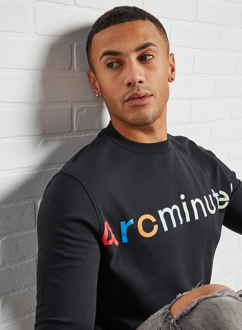 Arcminute Logo Long Sleeve Sweatshirt Black