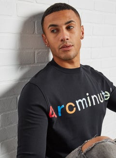 Arcminute Logo Long Sleeve Sweatshirt Black  - Image 4