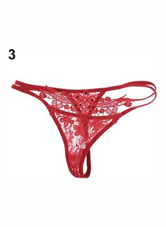 Generic Women  Lace Hollow Thongs G-string Briefs Panties Knicker Lingerie Underwear Red 
