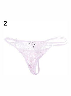 Generic Women  Lace Hollow Thongs G-string Briefs Panties Knicker Lingerie Underwear White  - Image 1