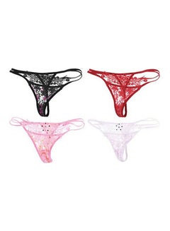 Generic Women  Lace Hollow Thongs G-string Briefs Panties Knicker Lingerie Underwear White  - Image 2