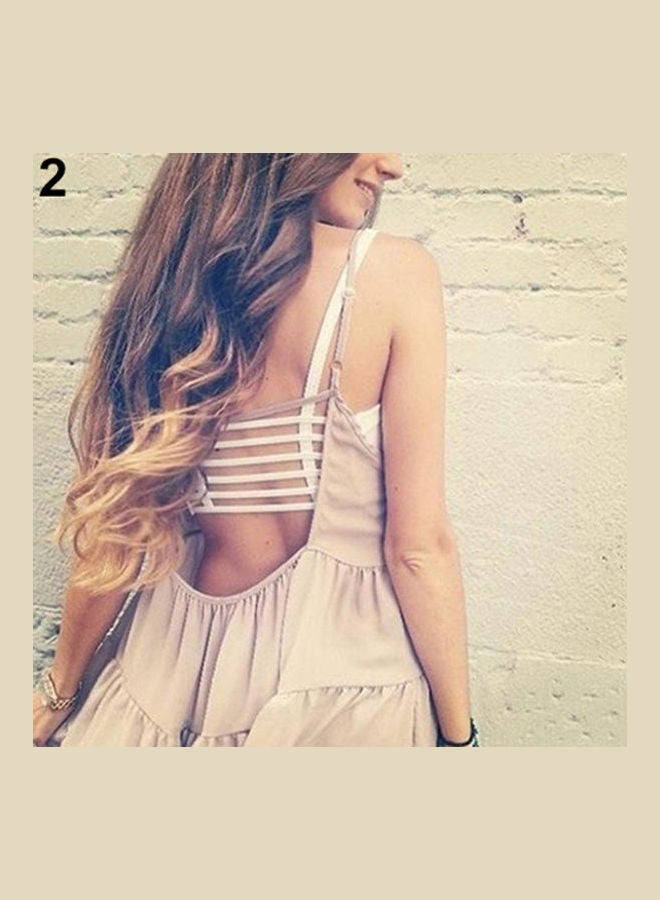 Generic - Women's Bralette Back Cut Out Spaghetti Padded Bra Vest Hollow Crop Top Black - Image 1
