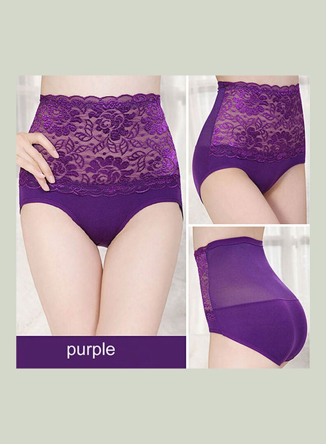 Women's Lace Floral Body Shaper Tummy Control Panties High Waist Underwear Multicolour  - Image 5