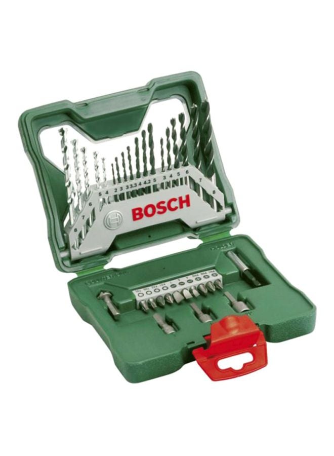 بوش طقم لقم مثقاب / براغي إكس برو من 33 قطعة فضي / أخضر 531جرام - Image 1