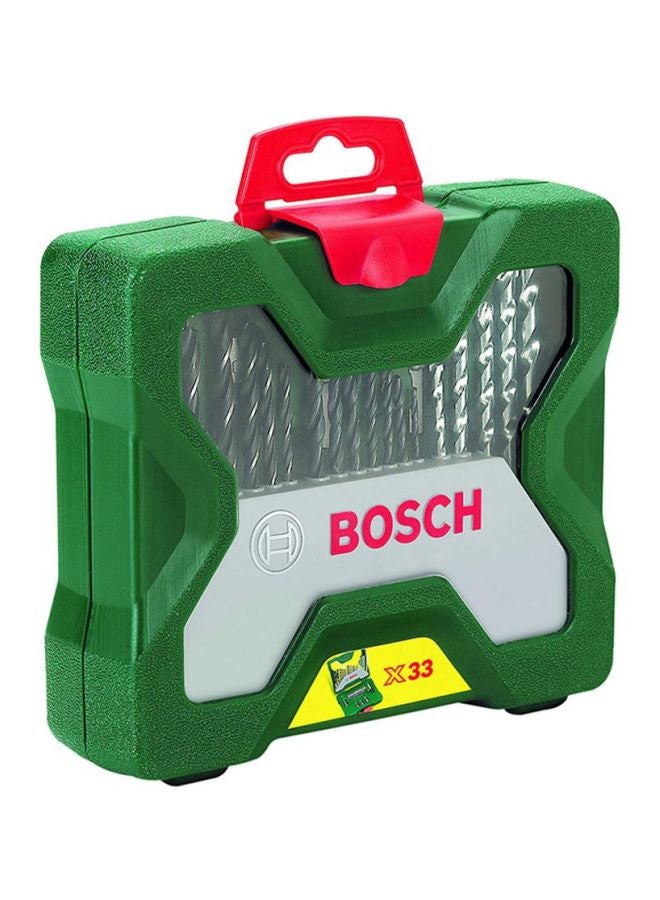 بوش طقم لقم مثقاب / براغي إكس برو من 33 قطعة فضي / أخضر 531جرام - Image 2