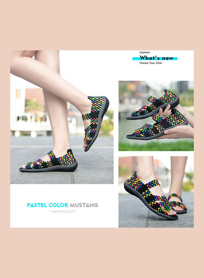 Beauenty Spring And Summer Hand Women's  Elastic Belt Leisure Shoes multicolour - Image 3