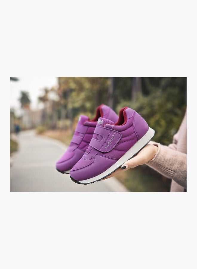 بيوينتي حذاء رياضي أنيق وجديد لكبار السن مناسب للارتداء في الربيع والخريف وجيد التهوية وبنعل مضاد للانزلاق وناعم أرجواني - Image 3