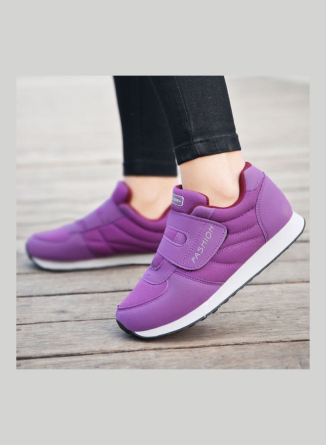 بيوينتي حذاء رياضي أنيق وجديد لكبار السن مناسب للارتداء في الربيع والخريف وجيد التهوية وبنعل مضاد للانزلاق وناعم أرجواني - Image 4