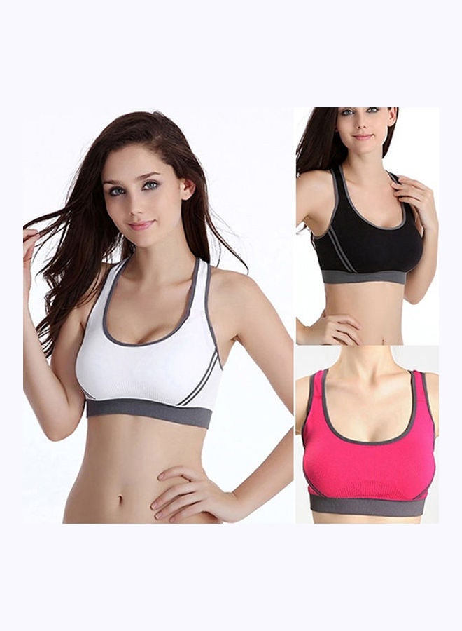 Women Jogging Sports Bra Gymwear Fitness Crop Top Yoga Exercise Cross Strap Vest Black  - Image 2