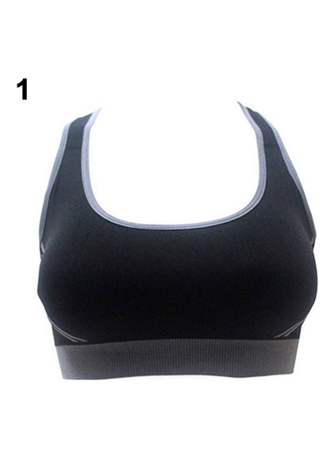 Women Jogging Sports Bra Gymwear Fitness Crop Top Yoga Exercise Cross Strap Vest Beige  - Image 4