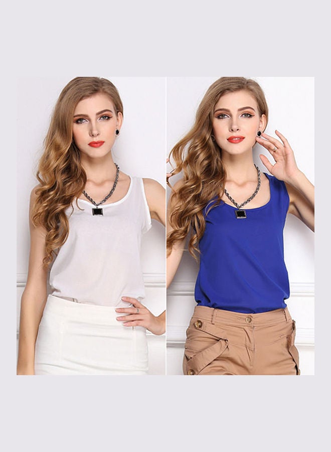Fashion Women Summer Casual Chiffon Vest Tops Tank Sleeveless Shirt Blouse Black  - Image 5
