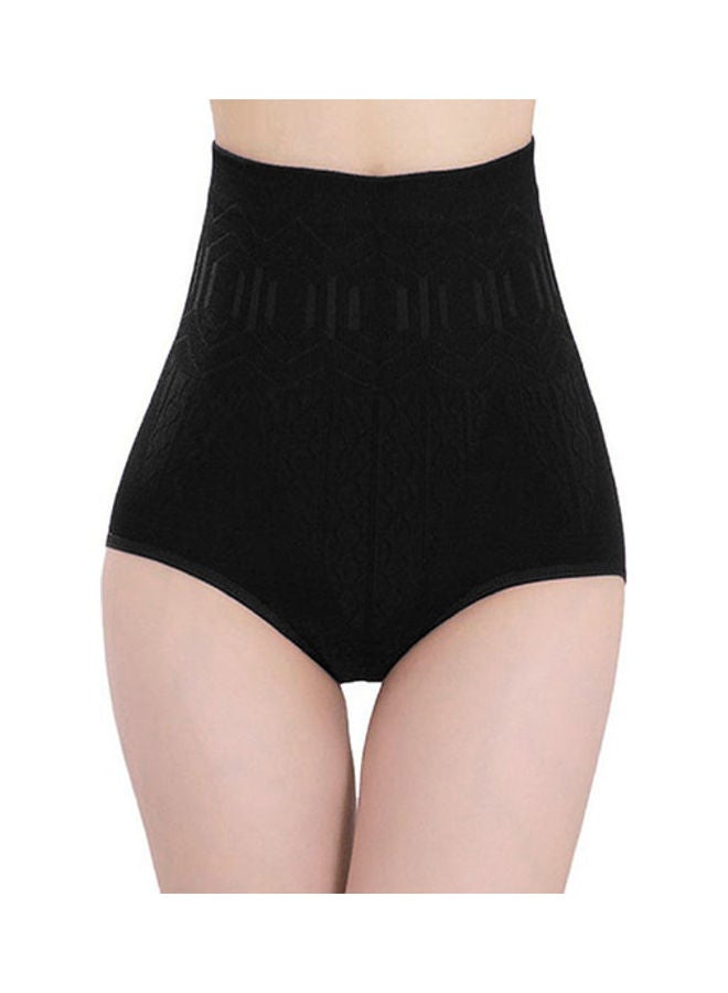 Generic Women's Seamless High Elastic High Waist Tummy Control Body Shaper Briefs Pants Black  - Image 1