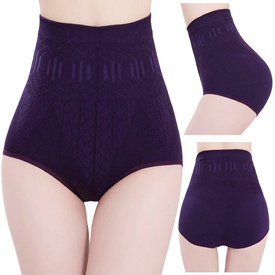 Generic Women's Seamless High Elastic High Waist Tummy Control Body Shaper Briefs Pants Black  - Image 3