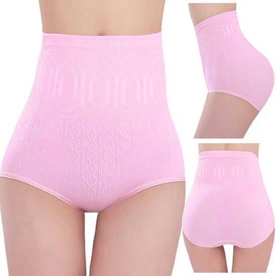 Generic Women's Seamless High Elastic High Waist Tummy Control Body Shaper Briefs Pants Black  - Image 4