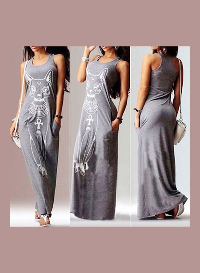Women's Summer Casual Boho Long Maxi Party Beach Dress Vest Sundress Black - Image 3