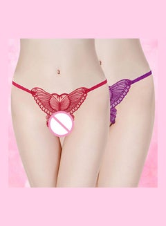 Generic Women Butterfly Thongs G-string V-string Panties Knickers Lingerie Underwear Red  - Image 4