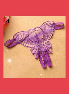 Generic Women Butterfly Thongs G-string V-string Panties Knickers Lingerie Underwear Purple  - Image 1