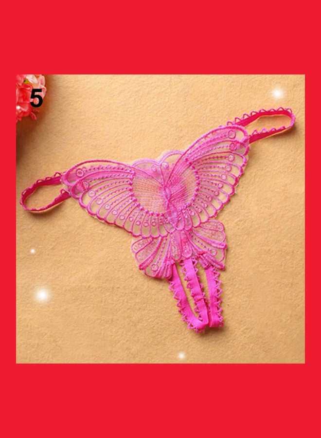 Generic - Butterfly Design Thongs Rose-Red - Image 1
