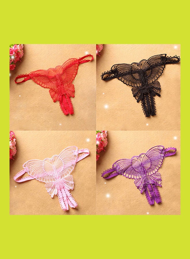 Generic - Women Butterfly Thongs G-string V-string Panties Knickers Lingerie Underwear White - Image 1