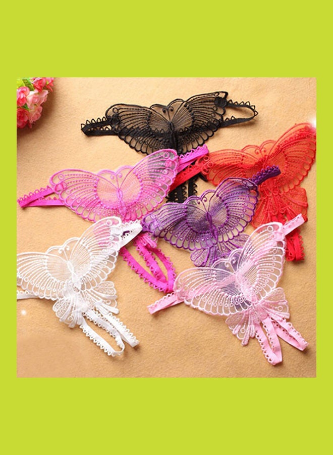 Generic - Women Butterfly Thongs G-string V-string Panties Knickers Lingerie Underwear White - Image 1