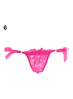 Generic Women's Lace Thongs G-string V-string Panty Knickers Lingerie Underwear Rose-Red 