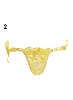 Generic Women's Lace Thongs G-String Panty Knickers Lingerie Underwear Yellow 