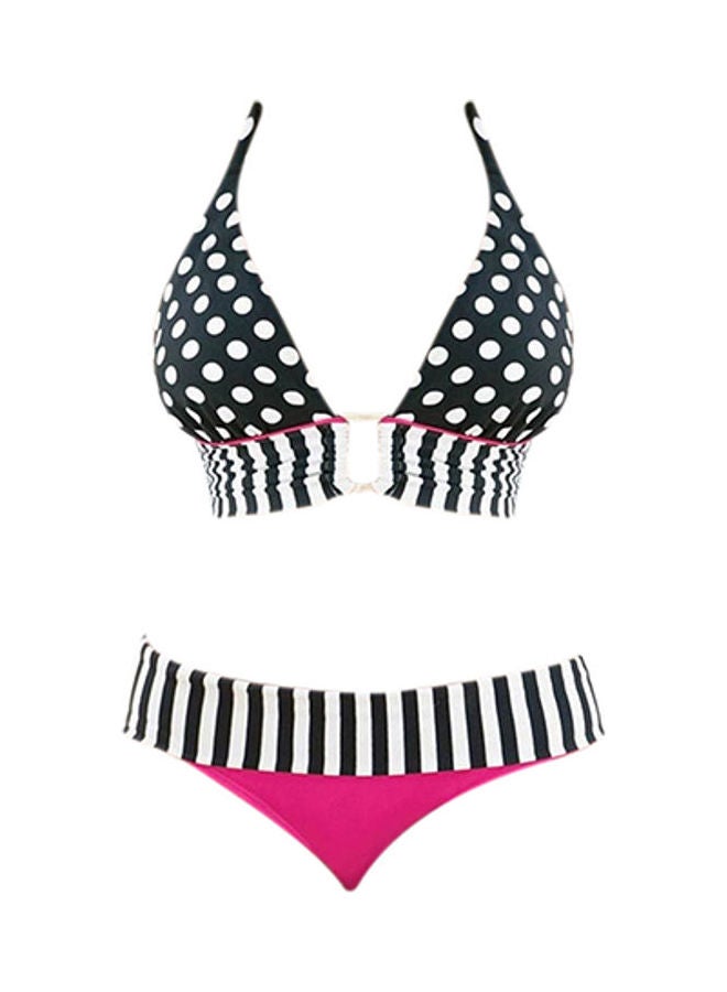 Women's Dots Swimwear Push-Up Bikini Set Bandeau Padded Bra Swimsuit Beachwear multicolor  - Image 1
