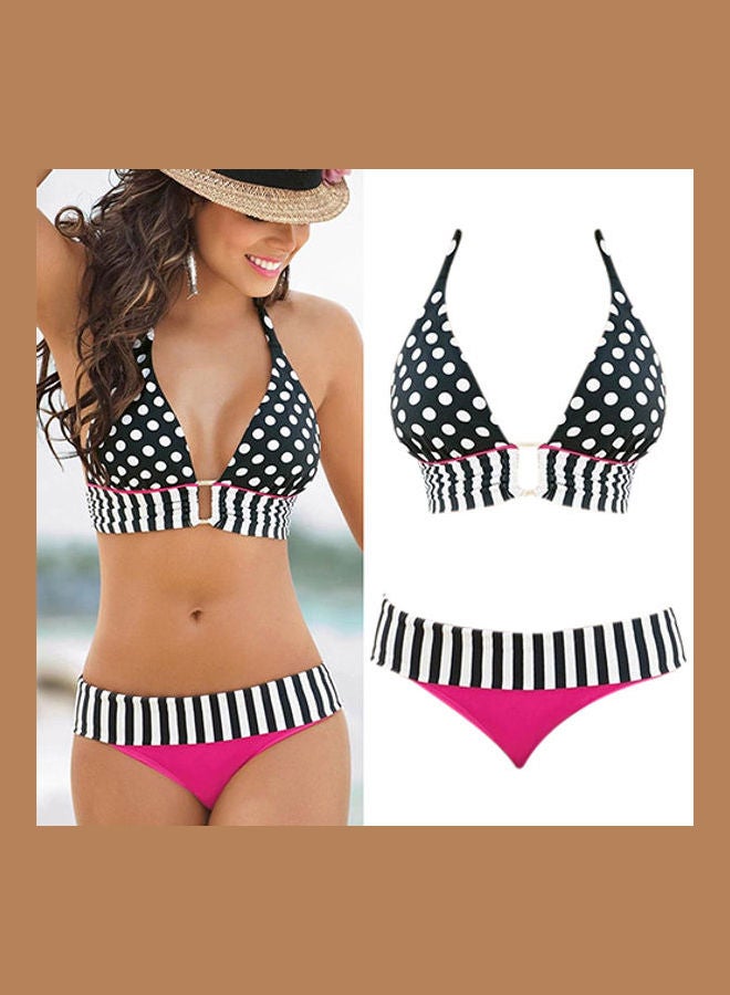 Women's Dots Swimwear Push-Up Bikini Set Bandeau Padded Bra Swimsuit Beachwear multicolor  - Image 4