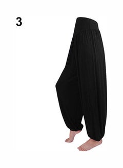 Comfy Harem Yoga Loose Long Pants Belly Dance Boho Sports Wide Trousers Black