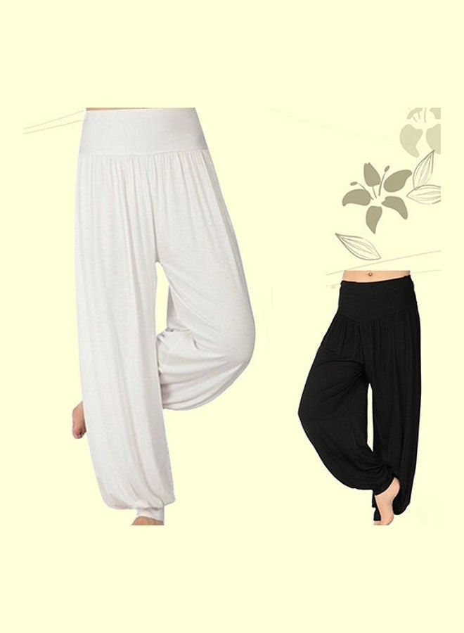 Generic - Comfy Harem Yoga Loose Long Pants Belly Dance Boho Sports Wide Trousers Black - Image 1